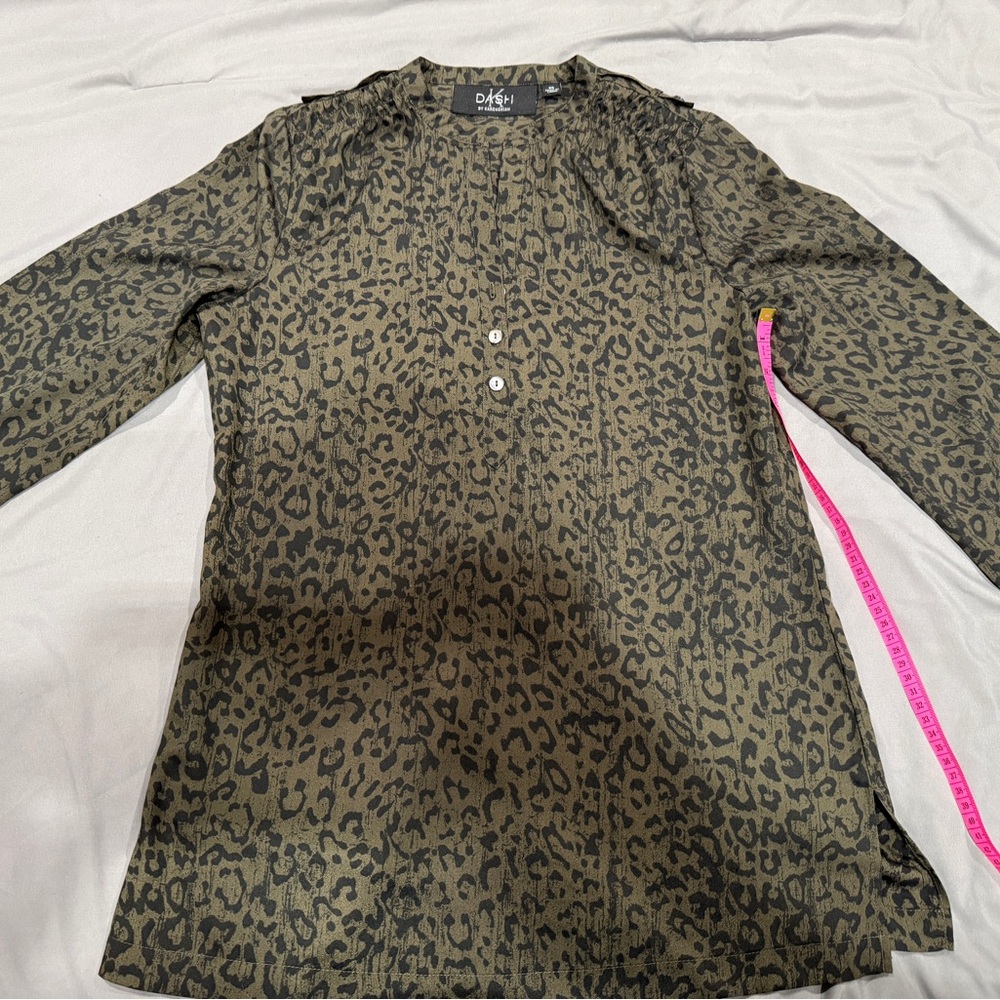Dash Animal Print Blouse - Black and Brown